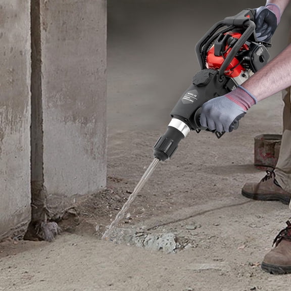 33CC 2 Stroke Gas Powered Demolition Jack Hammer,3 in 1 Jack Hammer Concrete Breaker with Punch Drill Chisels,1000W Heavy Duty Gasoline Hammer Drill Rock Breaker for Crushing Chiseling
