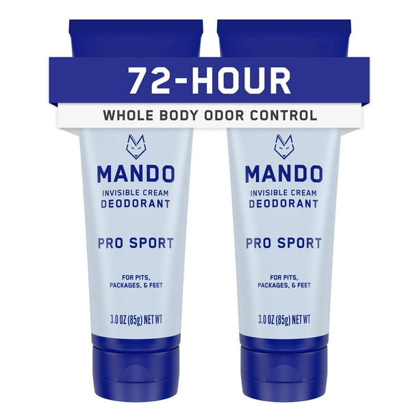 Desodorante Mando Whole Body para hombre, 72 horas, control de olores, 90 ml, 2 unidades