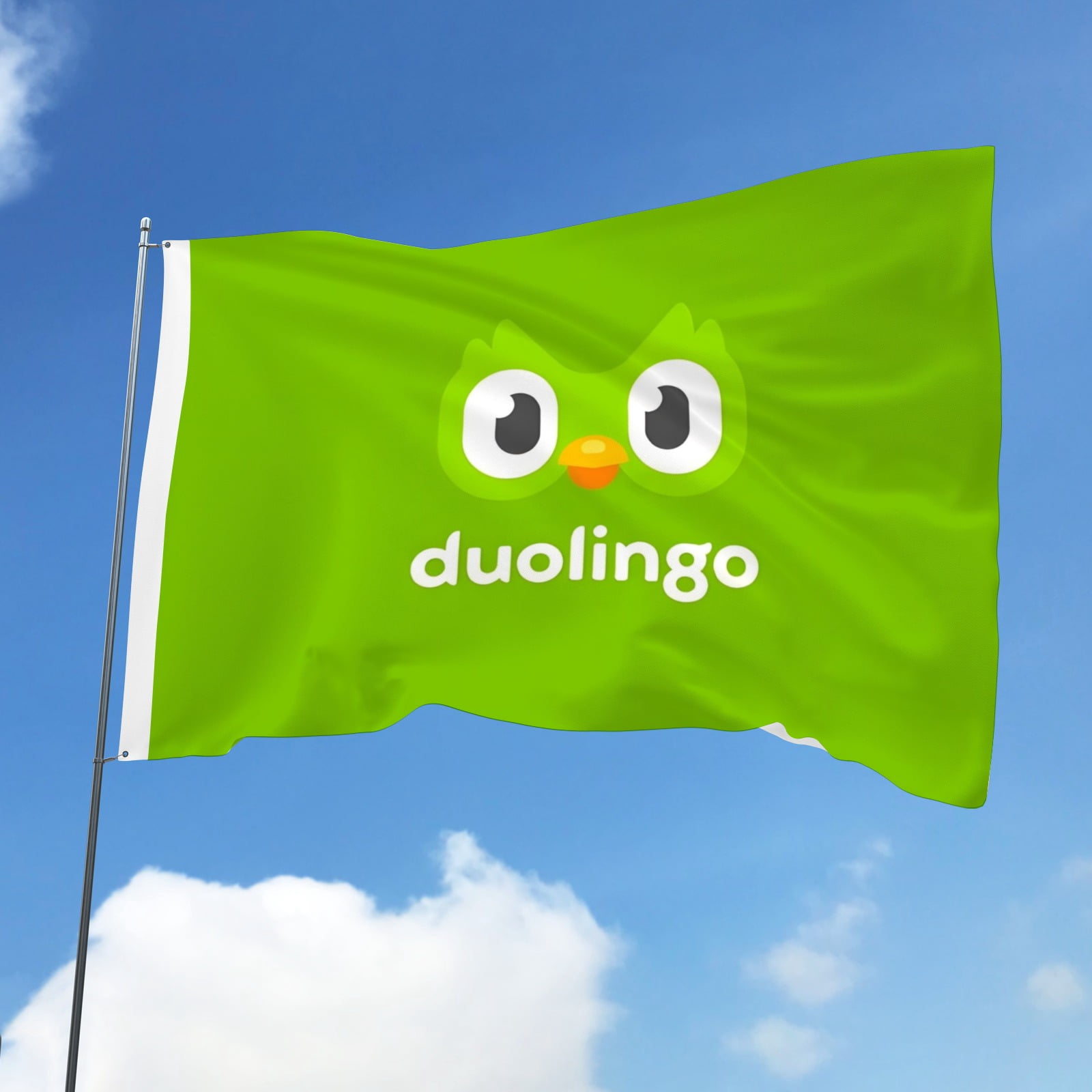 Flags for Duolingo Decorations for Home, Outside, Indoor Outdoor Flag, House Flag Party Gift Funny Banner 3×5 FT