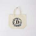 thumbnail image 3 of HIFA Initial Tote Bag for Women, Personalized Canvas Tote Bag - Two-Tone, Zipper Closure, Inner Pocket, Organic Cotton, Sturdy - Multipurpose Shoulder Bag Suitable for Shopping, Grocery, Beach, Travel, 3 of 5