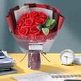 thumbnail image 3 of jifeng Artificial Flowers Box Set Rose Flower Gift Centerpieces Arrangements in Box for red, 3 of 9