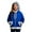 C-Blue182, variant on DHFJKG Kids Boy Girl Fuzzy Trim Zip Up Hoodies Jackets Long Sleeve Hooded Drawstring Sweatshirt Coat With Front Pockets For Daily Outdoor Wear Leisure Outerwear
