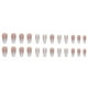 thumbnail image 4 of 24pcs Short Nails White Pink Ombre Stick On Nails Press On Nails with Glitter Sequins Removable Adhesive Nails False Nails Acrylic Full Cover Nails Wo, 4 of 5