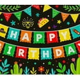 thumbnail image 3 of Colorful Mexican Themed Happy Birthday Banner with Cactus Sombrero Taco Elements Party Supplies Backdrop Background for Birthday Party Photography Props Decors Celebrations, 3 of 7