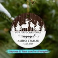thumbnail image 2 of Personalized Our First Christmas Engaged Ceramic Ornament, Couple Reindeer Engaged Ceramic Ornaments Custom Names & Date, 1st Xmas Hanging Keepsakes Decorations, Christmas Ornament Gifts for Engaged, 2 of 6