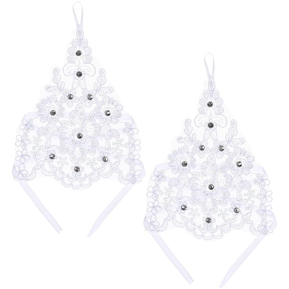 Healifty 1 Pair White Fingerless Gloves for Women, Comfortable and Stylish for Special Events and Everyday Use