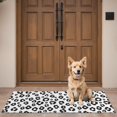 thumbnail image 4 of Black and White Leopard Print Washable Non Slip Indoor Door Mat, Decorative Entry Rug for Entrance, Bedroom, Kitchen, Bathroom, 16"x47", 4 of 6