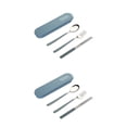 thumbnail image 4 of Billuyoard Juegos de vajilla Juego de utensilios de cocina de cubiertos de acero inoxidable 304 Vajilla portátil con estuche Diseño simple Accesorios de Type3 NO3 Billuyoard CBP269356, 4 of 6