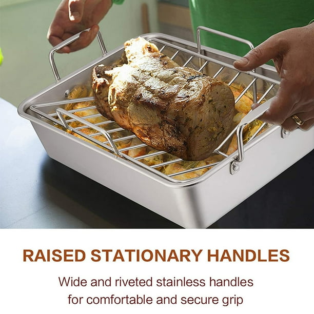 Raised roasting rack hotsell