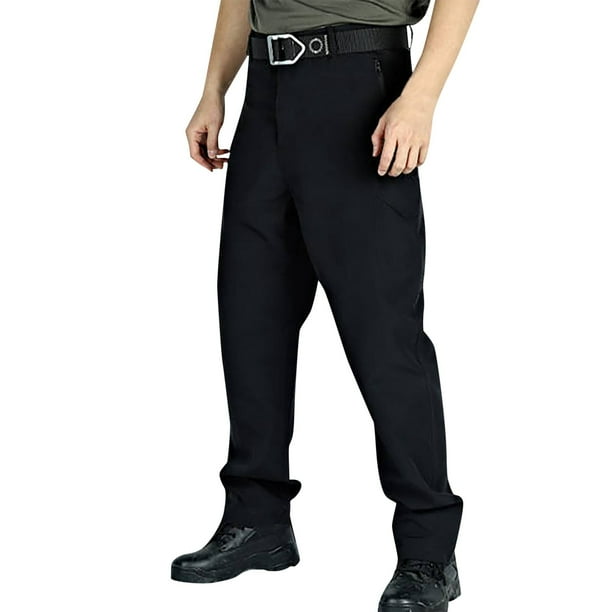 Pantalones cargo ligeros de senderismo para hombre - 95 % nailon, 5 % spandex - Diseño con múltiples bolsillos, cintura elástica, adecuados para acampadas y aventuras al aire libre