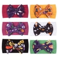 thumbnail image 3 of EnJoCho Baby Girls Headband Hallo-ween Pumpkin Printed Hairbands Bow Knotted Headwrap Toddler Kids Casual Fashion Headwear Accessories, 3 of 5