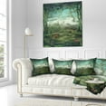 thumbnail image 3 of Designart Green Forest Glade - Landscape Printed Throw Pillow - 16x16, 3 of 5