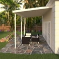thumbnail image 2 of Four Seasons OLS TWV Series 14 ft wide x 8 ft deep Aluminum Patio Cover with 10lb Snowload & 3 Posts in Ivory, 2 of 5
