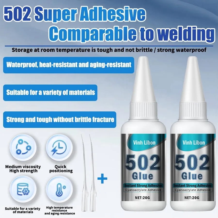 8 PCS Instant Strong Universal Super Adhesive Glue, Transparent Quick Fix Liquid Glue, Heavy Duty Bonding Kit for Household Crafts and Emergency Connection