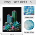 thumbnail image 3 of Diamond Art Kit for Adults, Cactus Nature Vibrant Succulents Blooms Diamond Painting for Adults Beginners, 5D DIY Diamond Art Painting Kits, Colorful Diamond Painting Craft for Home Decor 12x16, 3 of 7
