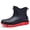 Black Red, variant on Mens Waterproof Short Rain Boots, Slip Resistant Outdoor Work & Garden Boots, Lightweight Comfortable All-Purpose Rain Shoes