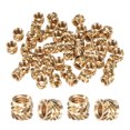 thumbnail image 1 of Uxcell 50-Pack Insertos Roscados - Tuercas de Inserción de Latón M4 x 5 mm Calentadas 6 mm OD, 1 of 6