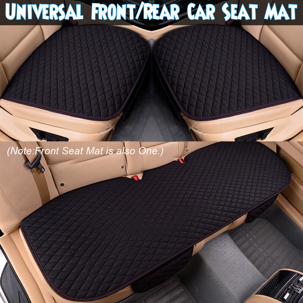 Details about   Car Seat Full Cover Set Universal Front Rear Washable Rest Protector Covers CH 