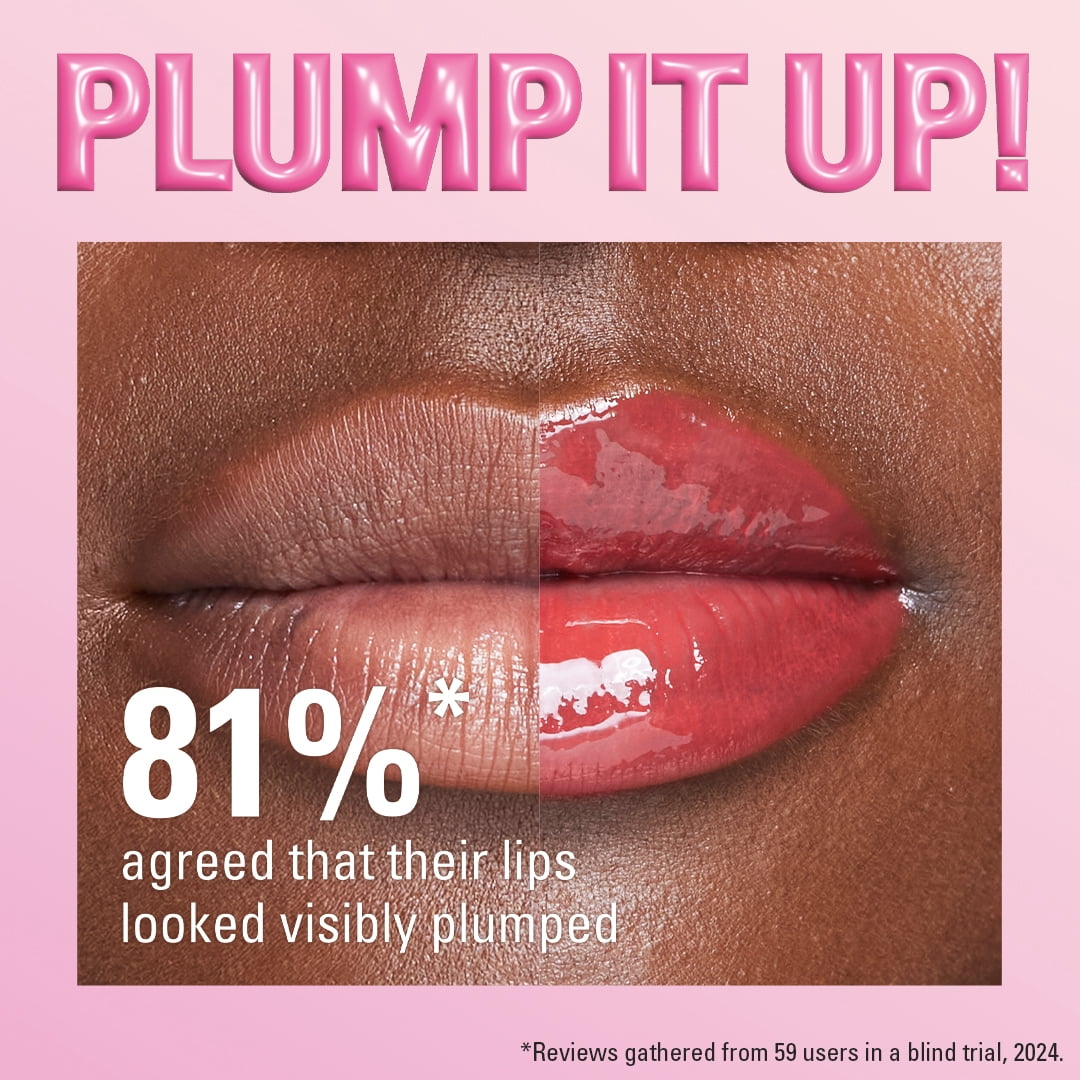 Revolution Pout Bomb Plumping High-Shine Lip Gloss with Vitamin E, Kiss Nude