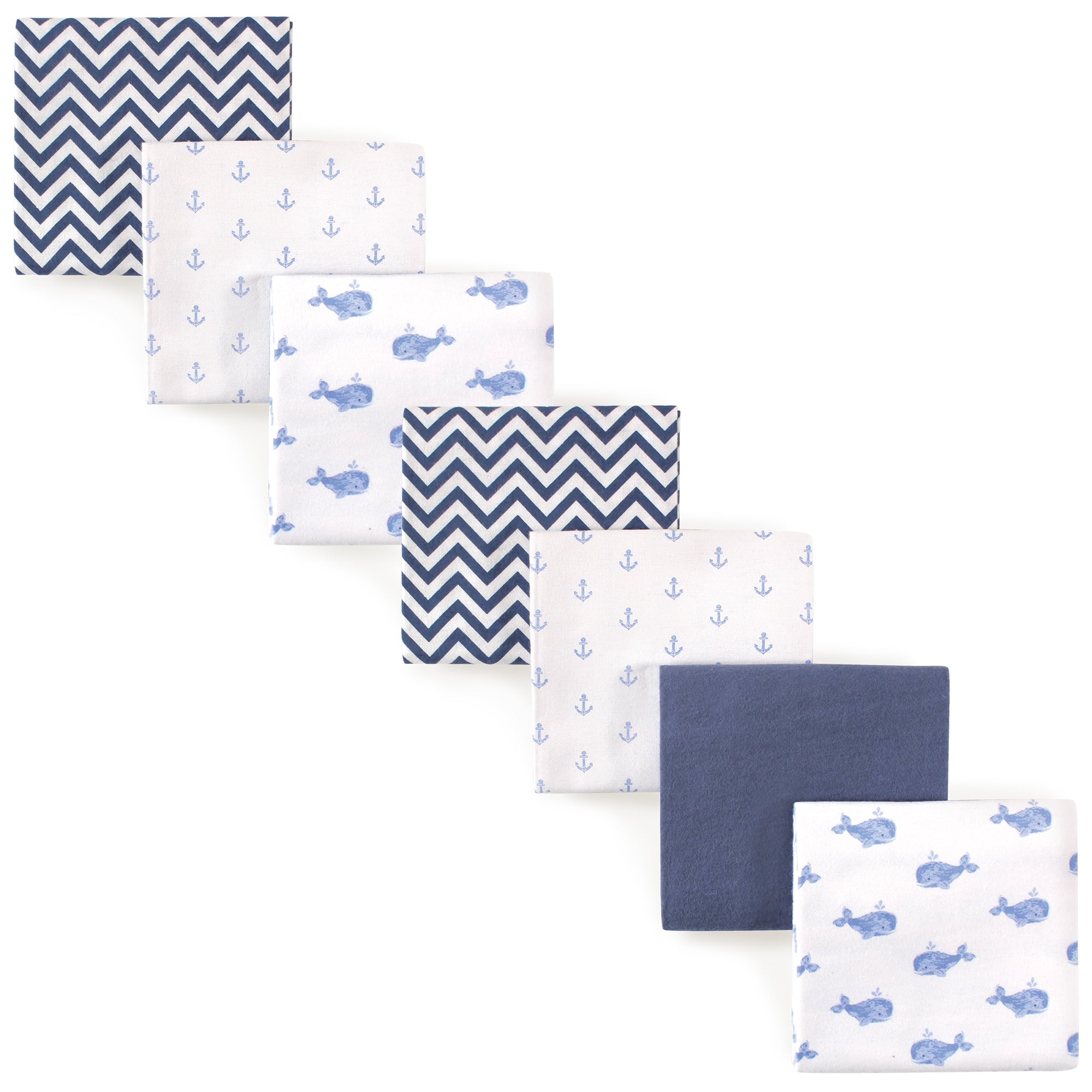 Hudson Baby Receiving Blankets Flannel 7Pack Blue Whale Walmart