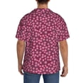 thumbnail image 5 of Fotbe Flowers With Green Leaves print Short Sleeve Button Down Shirts for Men Casual Summer Beach Wrinkle Free Shirt-XX-Large, 5 of 7