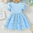 thumbnail image 4 of Fgnfyis Dresses for Girls Floral Print Mesh Casual Play Outfit Soft Daily Comfortable Toddler Kids Toddler Princess Dress 90, 4 of 8