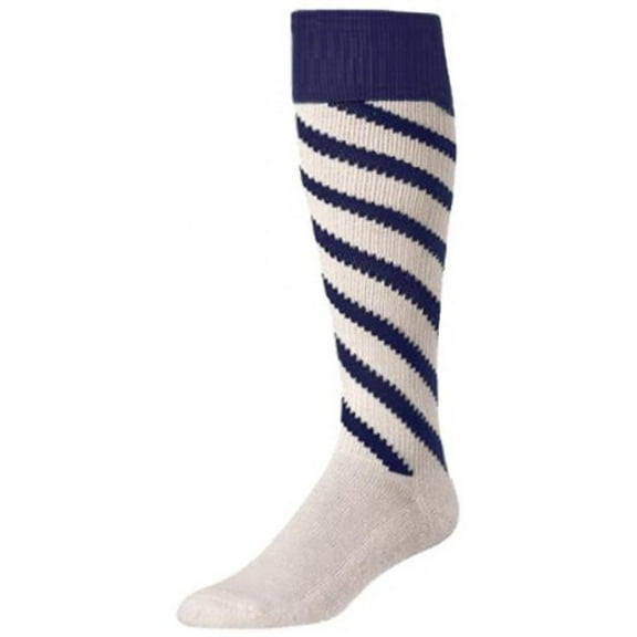 Twin City Candy Stripe Socks Medium, White, Navy