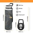 thumbnail image 3 of Black and Golden Marble 32oz Water Bottles with Straw Tritan Leakproof Sports Bottle BPA Free Clear for Fitness Gym Swimming Cycling, 3 of 7