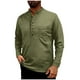 thumbnail image 2 of Blusa y camisa de manga larga con cuello alto para hombre, informal, a la moda, de color liso, transpirable, de manga larga, con cuello alto y bolsillo con botones, blusa de poliéster para hombre, 2 of 9