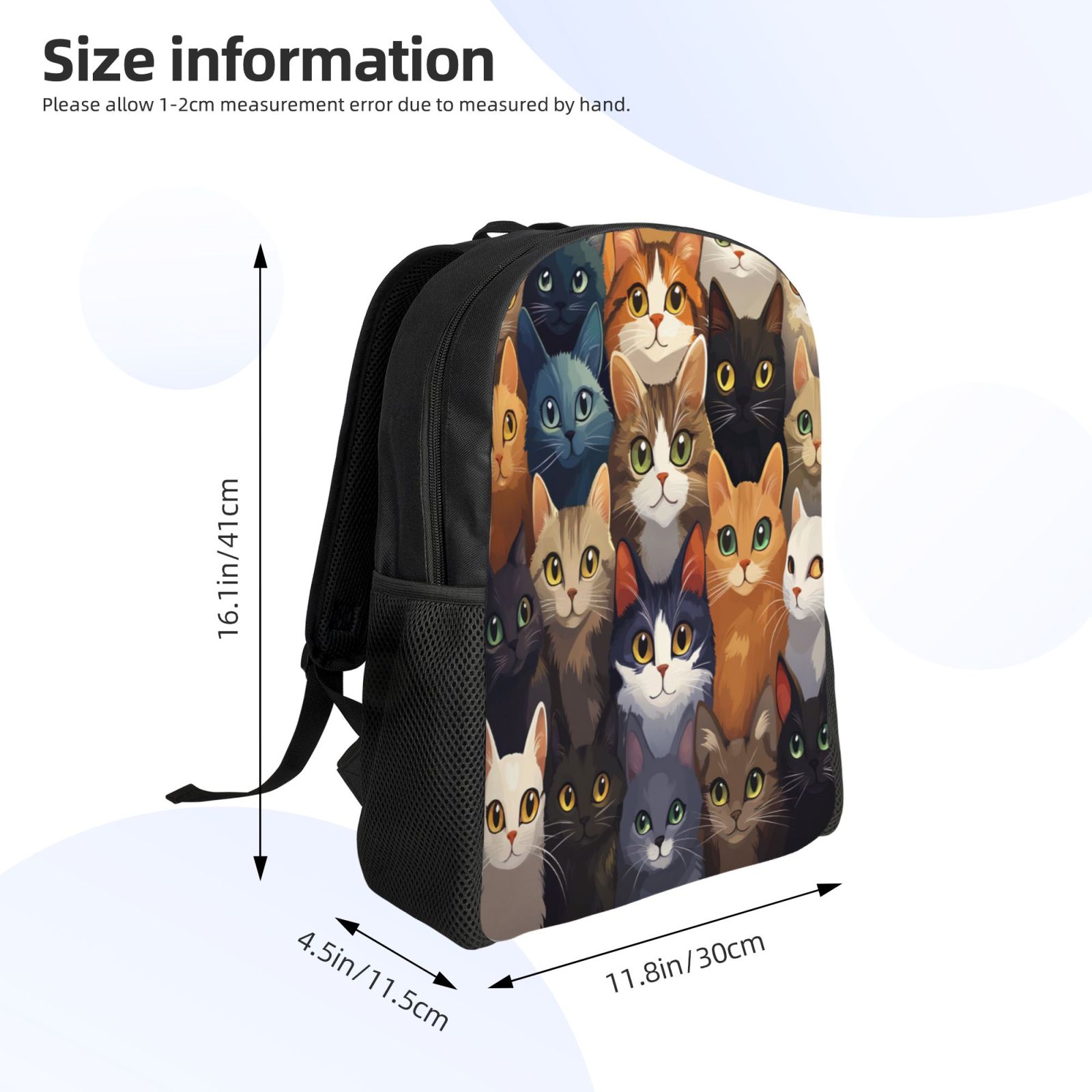Cat Backpack Double Shoulder Backpack Durable, Spacious, Ergonomic Design for Travel, Work & Outdoor Use