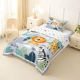 thumbnail image 2 of Erosebridal Zoo Animal Lions Twin Comforter Sets,Tropical Botanical Monstera Leaf Bedding Set For Boys Teens, Reversible 2pcs, 2 of 7