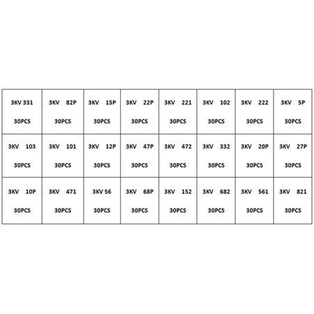 

RANMEI 24 kinds High Voltage Disc Ceramic Capacitors 1KV 2KV 3KV