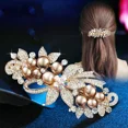 thumbnail image 1 of Women's Alloy Floral Spring Hair Clip - Fashion OL Commute Style, Electroplated Hair Accessory (Multiple Colors), 1 of 2