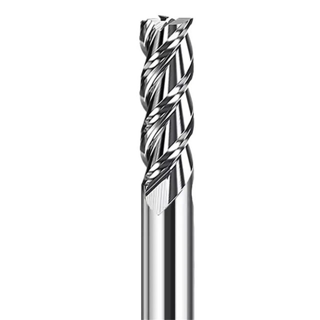 End Mill 3 Flutes Aluminum Milling Cutter High Performance Machining Tool Tungsten Carbide Coated , High Precision