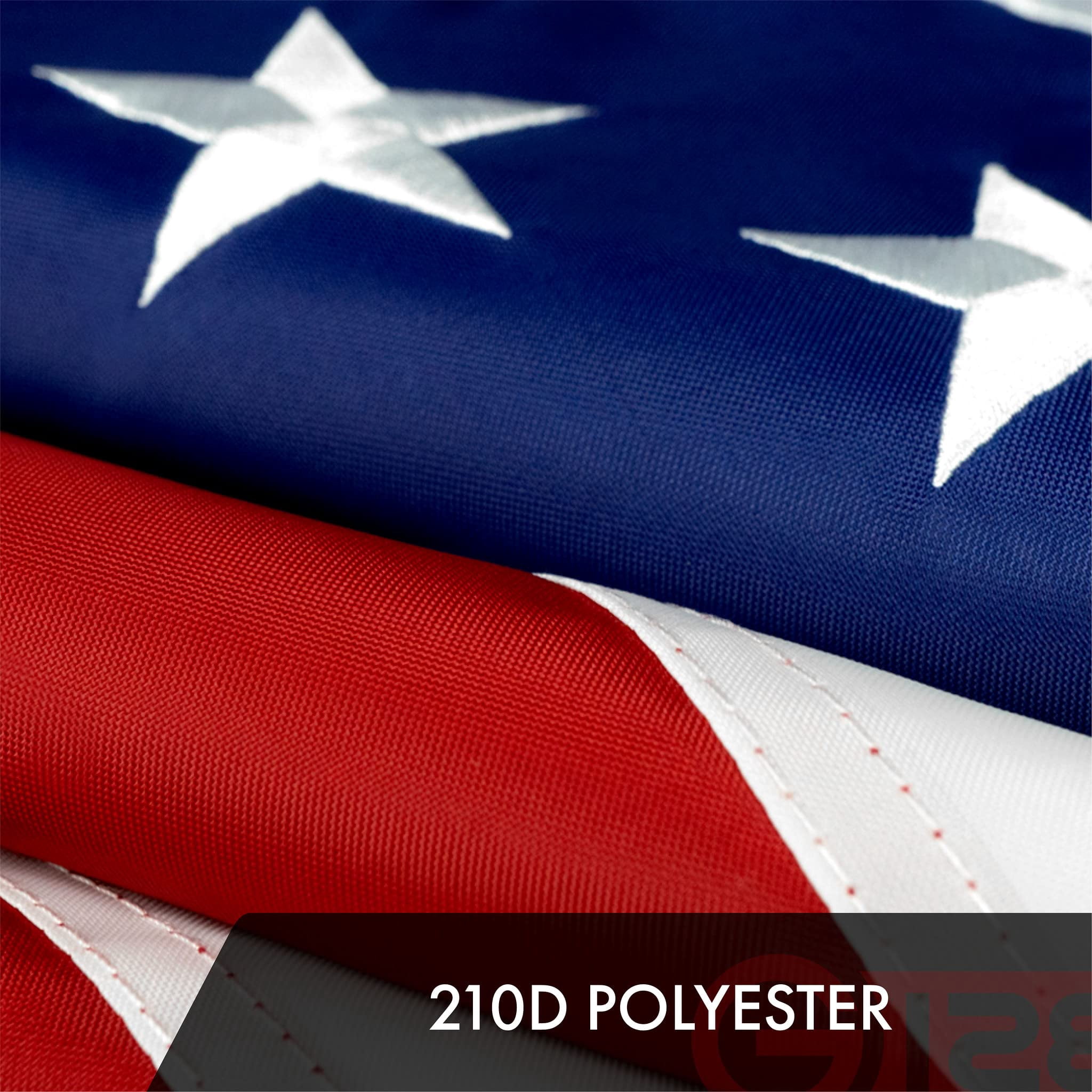 4x6 Ft American Flag Outdoor, Extra Large US Flag with Embroidered Stars Sewn Stripes, Weather Resistant Heavy Duty Polyester