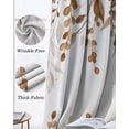 thumbnail image 6 of Orange Brown Eucalyptus Blackout Curtains for Bedroom, Thermal Insulated Drapes, Watercolor Spring Weeping Botanical Black Out Curtains 63 Inch Long Room Darkening Kitchen Curtains 42"x63" 2 Panels, 6 of 8