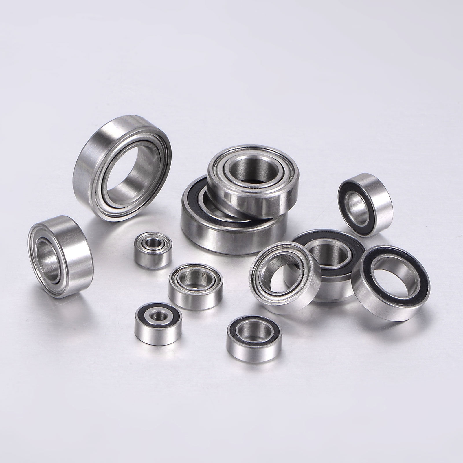 Uxcell 50Pcs 606-2RS Deep Groove Ball Bearings 6mm x 17mm x 6mm Double Sealed Stainless Steel