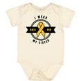 thumbnail image 3 of Inktastic Childhood Cancer Awareness I Wear Gold for My Sister Boys or Girls Baby Bodysuit, 3 of 5