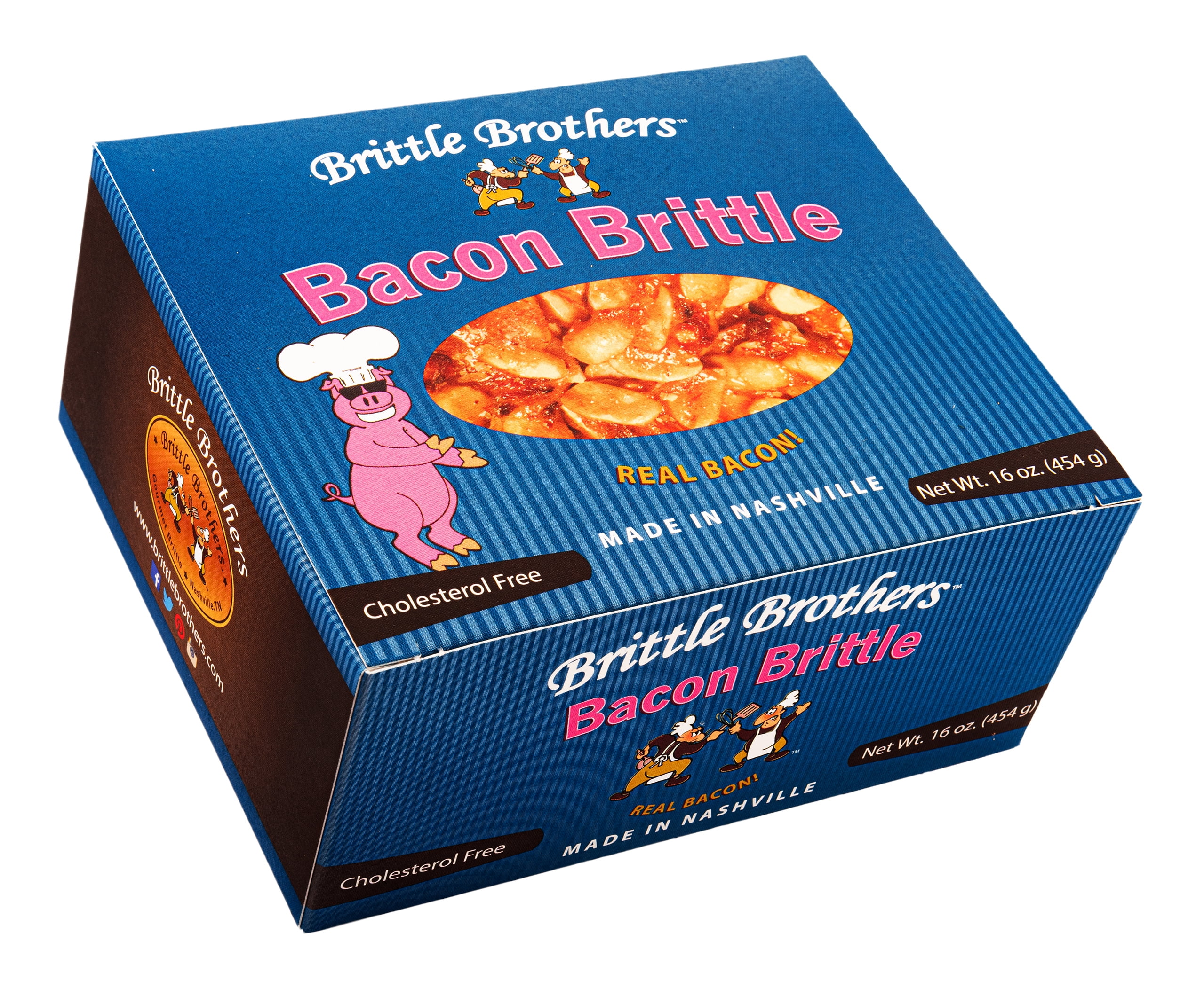 Brittle Brothers Bacon Peanut Brittle 16 oz. Box Voted 1 4x’s