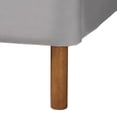thumbnail image 5 of Baxton Studio Harrell Gray Velvet and Woven Rattan Wood Queen Size Bed, 5 of 6