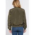 thumbnail image 3 of Simply Fashion Women's Bomber Jacket - Stylish Outerwear for All Seasons olive,small, 3 of 4