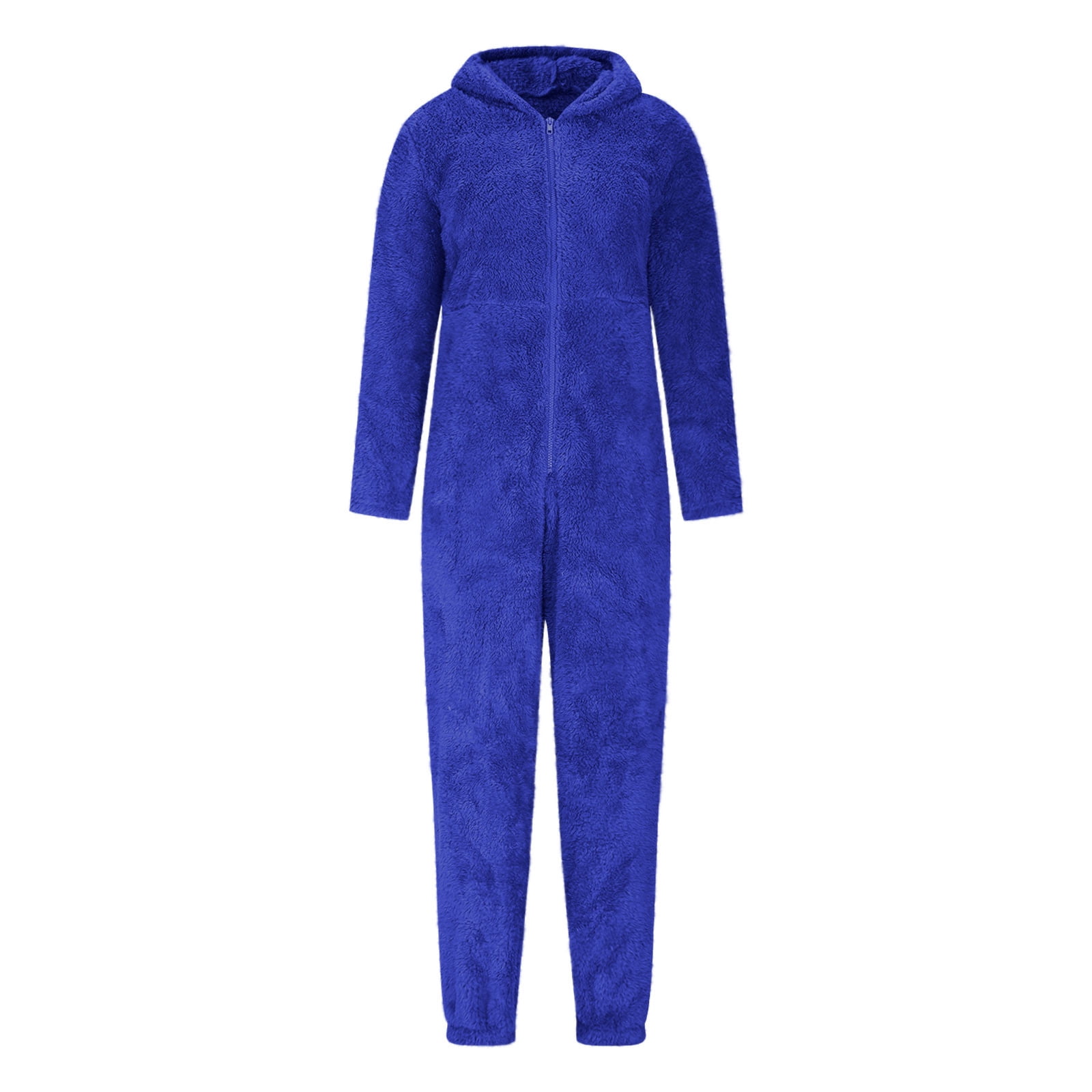 Cadancy Fleece Jumpsuit for Women Zip Up Hooded Sherpa Fuzzy Pajamas Long Sleeve One Piece Loungewear Winter Warm Flannel Onesie Outfits 2025