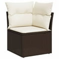 thumbnail image 4 of vidaXL Garden Sofa Set Brown and Cream White, 4 of 10