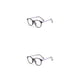 thumbnail image 1 of Minnieouse Montura de gafas de lectura a la moda monturas de gafas monturas de gafas ópticas montura redonda soporte de nariz integrado Marco morado/negro. 2piezas, 1 of 6