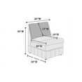 thumbnail image 3 of Contemporary Mink Suede Armless Chair - 33" Wide Modular Sofa for Living Room, Modern Design, Plush Comfort, Brown Mix, Perfect for Any Space, 3 of 6