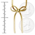 thumbnail image 2 of Gold Bow Herringbone Necklace - 18 Karat Gold Plated - Bow Jewelry - Ribbon Necklace- Gift For Her - Adjustable Herringbone Style Necklace, 2 of 4