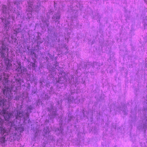 Ahgly Company Indoor Square Oriental Pink Industrial Area Rugs, 3' Square
