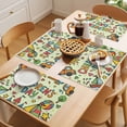 thumbnail image 5 of Sage Green Children's Day Placemats Set of 4 Car Tree Stars Modern Abstract Art Cartoon Place Mats Indoor Wipeable Table Mats Washable Dining Table Placemats for Kitchen Holiday Decor 13x19 Inch, 5 of 9