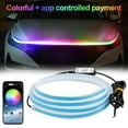 thumbnail image 4 of BAMILL Car RGB LED DRL Hood Light Strip Engine Cover Daytime Running Light APP Control, 4 of 9