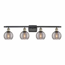 Innovations Lighting - Athens Deco Swirl - 4 Light Bath Vanity In Industrial